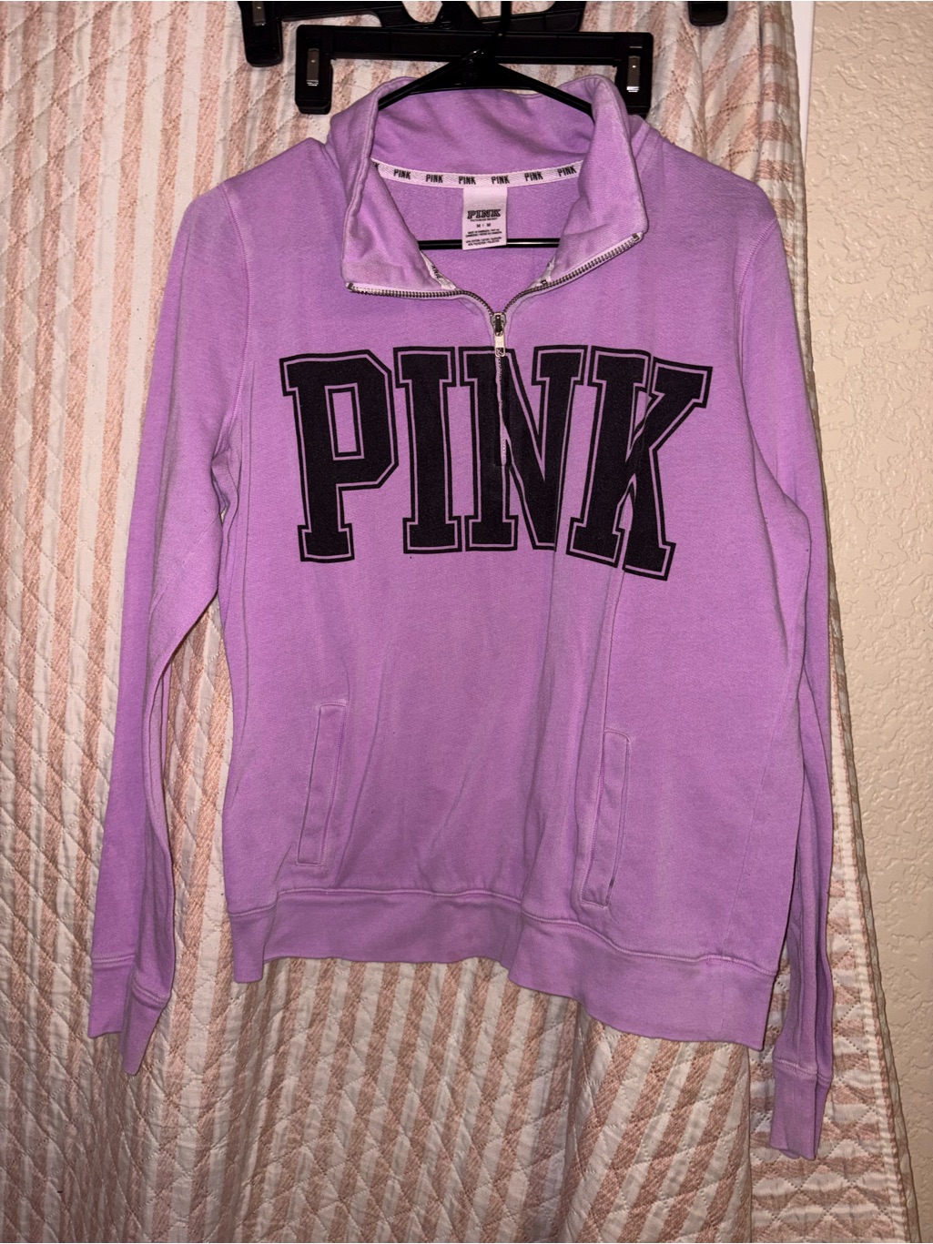 Victoria's Secret Pink Lavender Half-Zip Sweatshirt